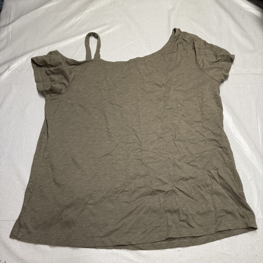 Maurices Olive Cold Shoulder Top Womens Large Cami Strap